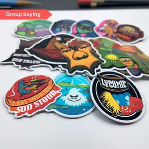 Custom Any Text Image Adhesive Printing Round Label Stickers Circle Waterproof Vinyl Sticker Roll Private Label Logo Stickers.