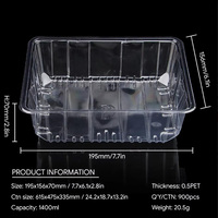 Boîte à fruits en plastique transparent, boîte à légumes, emballage en plastique pour salade de fruits, conteneur d'exportation de bonne qualité