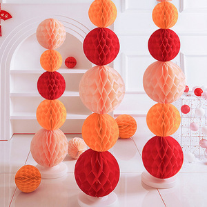 Palline <span class=keywords><strong>di</strong></span> Carta Colorate Biodegradabili Ecologiche all'Ingrosso, Decorazioni a Nido d'Ape per Natale, Matrimoni e Feste <span class=keywords><strong>di</strong></span> <span class=keywords><strong>Compleanno</strong></span> - Product Image 3