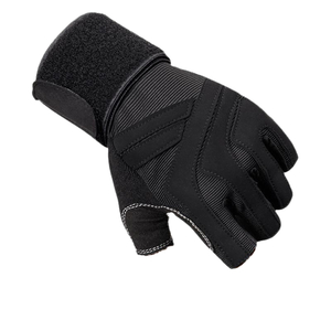 Gants de musculation personnalisés avec logo, demi-doigts, en polyester, antidérapants, durables, pour la salle de sport et les sports, unisexe - Product Image 2