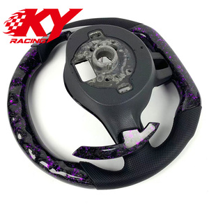 Volant de direction avec levier de vitesses en fibre de carbone forgée personnalisé pour Volkswagen MK6 Jetta Tiguan Scirocco, compatible avec VW GTI Golf 6 MK5 MK8 - Product Image 4