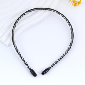 Vente en gros bandeau <span class=keywords><strong>zigzag</strong></span> antidérapant avec peigne noir bandeau simple pour homme et adulte - Product Image 4