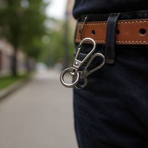 Cierre de llavero ILAN de 45 mm con acabado plateado para accesorios de cinturón - Product Image 2