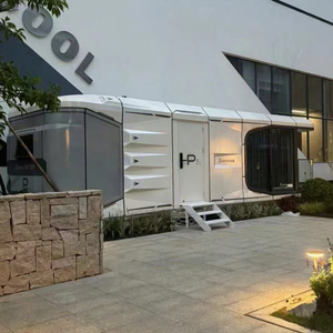 Casa Cápsula Popular, Casas Móviles Futuristas Prefabricadas con Estructura de Acero sobre Ruedas, con Dormitorio, Taller, Oficina en Casa, Bar en Casa - Product Image 1