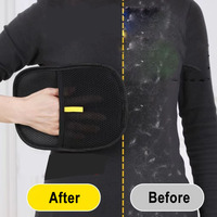 Gant anti-poils en polyester avec brosse statique double face pour chats et chiens, élimination des peluches