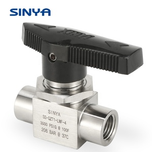 High Temperature 6000 PSI Two Way Female <strong>Valve</strong> <strong>Instrumentation</strong> Female NPT General Use Three Piece 2-way <strong>Ball</strong> <strong>Valve</strong> - Product Image 2