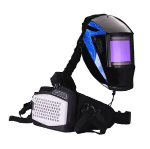 Capacete purificador de ar alimentado, de alta qualidade, máscara de solda facial, respirador, capacete de soldagem com filtro alimentado de ar, ventilação