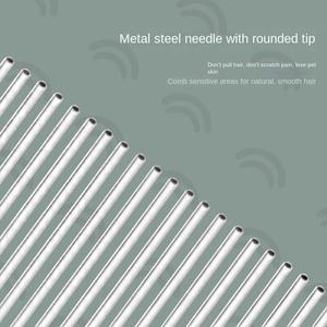 卸売の無垢ブナ材と金属製のペット用ノミ取り櫛（猫用） - Product Image 4