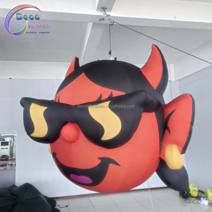 Bắt mắt phim hoạt hình Inflatable treo bò với sừng và kính cho quảng cáo inflatables - Product Image 5