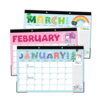 Calendrier mural en papier écologique, design artistique personnalisé, planificateur mensuel, calendrier de table, agenda quotidien pour la maison et le bureau