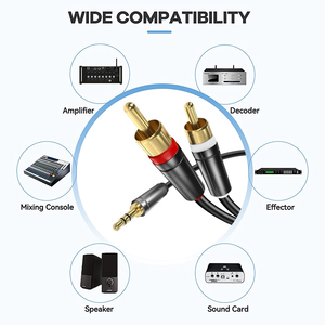 Premium 2RCA to <strong>3</strong>.5 mm HIFI Y <strong>Audio</strong> Car Speaker <strong>3</strong>.5mm Male Stereo <strong>Audio</strong> Cable to <strong>2</strong> <strong>RCA</strong> AUX Cable - Product Image 4