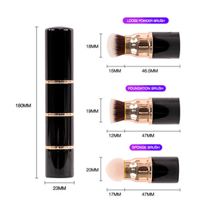 Private logo Foundation <strong>Sponge</strong> Brush Multi-purpose 3 in 1 Makeup Brush for Powder <strong>Blusher</strong> - Product Image 2