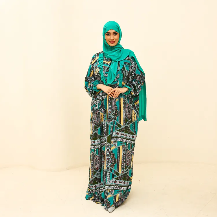 Nieuwe Arabische Casual Turkish Jilbabs Kaftan Fancy Herfst Jurk Met Lange Mouwen Abaya Moderne Islamitische Kleding Jurk Abaya Met Hijab