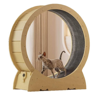 Vente en gros pour l'exportation : Tapis de course et structure d'escalade pour chat avec lit et roue de course, en panneau de densité, silencieux, durable et résistant aux griffures
