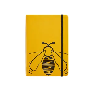 Diario colorido A5 para estudiantes, libreta de abeja de dibujos animados con banda elástica, estilo bonito, venta al por mayor