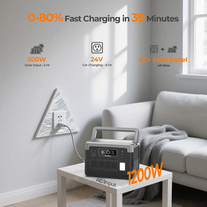 Générateur solaire 1800W 1024WH, batterie électrique solaire, station d'alimentation portable d'urgence pour la maison et l'extérieur - Product Image 3