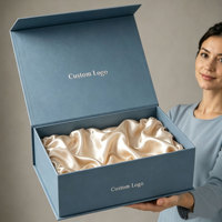 Grande boîte cadeau rigide pliable de luxe avec logo personnalisé, boîte d'emballage en papier pour chaussures, vêtements, boîtes d'emballage en carton