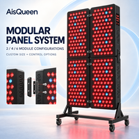 Système de panneaux de luminothérapie rouge modulaire avec support mobile, configuration personnalisée de 2, 4 ou 6 panneaux