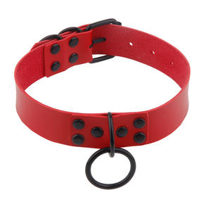 Collar de Cuero Estilo Gótico para Club Nocturno Europeo y Americano - Cadena de Cuello Negra Única y Moderna - Product Image 4