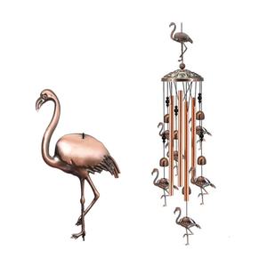 Venta al por mayor de fábrica: Campanas de viento retro de metal con tubos, colgantes de animales tallados, creativos adornos para el hogar, regalos artesanales para Navidad - Product Image 2