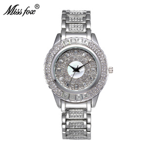 Vente directe d'usine de montres pour femmes haut de gamme, résistantes à l'eau, avec bracelet en acier et diamants colorés - Product Image 2