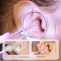 Outil de nettoyage d'oreilles lumineux et portable en silicone souple pour bébés, cure-oreille spécial pour enfants Rose Milare