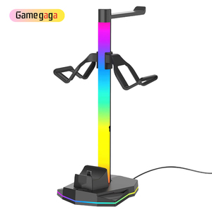 HS-SW2042 3-in-1 RGB Gaming Controller & <b>Headset</b> Charging <b>Stand</b> with 2 USB Port Controller Charger Station Game Accessories - Product Image 1