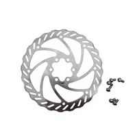 Disque de frein de vélo en acier inoxydable de qualité supérieure, 160 mm, 6 boulons, avec vis de montage pour VTT, vélo de route, pièces de rechange pour le cyclisme
