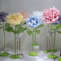 Flor Gigante de Seda con Apertura y Cierre Automático Mecánico para Decoración de Escenarios de Boda, Exhibición en Escaparates de Centros Comerciales, Electromecánica