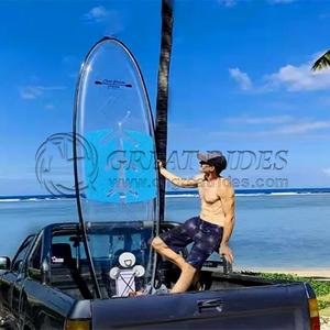 Giá nhà máy trực tiếp đứng lên tàu chèo SUP Trọng lượng nhẹ rõ ràng bột giấy Hội Đồng Quản trị đứng lên tàu chèo thuyền với đầy màu sắc dẫn ánh sáng - Product Image 1