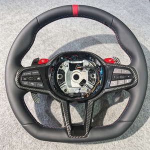 Volante Sportivo in Fibra di Carbonio CS per <span class=keywords><strong>BMW</strong></span> G05 <span class=keywords><strong>G11</strong></span> G20 G22 G30 G31 M2 G87 M3 G80 M4 G82 G42 M5 F90 F80 F82 F95 F97 M340i M440i - Product Image 1