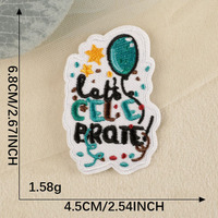 Presse à chaud en gros mots personnalisés patchs de broderie fer sur mots encourager les mots main bouche en forme de patch pour vêtements sacs casquettes bricolage