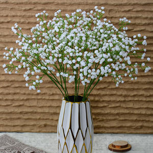 Gypsophila en caoutchouc souple fait à <span class=keywords><strong>la</strong></span> <span class=keywords><strong>main</strong></span> mariée à 3 fourchettes tenant des fleurs fournitures de mariage photographie de fleurs - Product Image 2