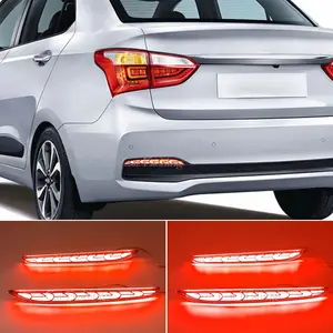 ไฟติดกันชนหลังรถยนต์สำหรับ Hyundai Xcent I10 2018 2019,2020ไฟเลี้ยวเบรคขับ LED Singal ไฟท้าย12V สีแดง