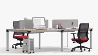 Table de travail en acier moderne, bureau de travail robuste, banc de travail avec structure métallique