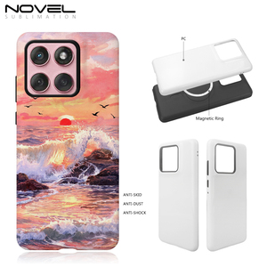 For Motorola G86 5G Sublimation 3D Magnetic TPU <b>PC</b> Phone Case DIY Custom Print <b>Wireless</b> Charging Cover For Moto Edge 60 Fusion - Product Image 2