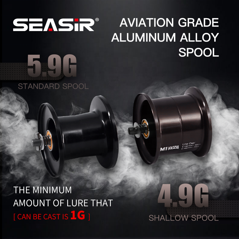 2023 SEASIR M1 10+1 BB Ultralight Fishing Reel, 135g Double Spool