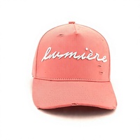 Op maat gemaakte 5-delige dobby-weave baseballcap met geborduurd logo, snapback pet voor heren en dames, sportief stippen-/fruitpatroon.