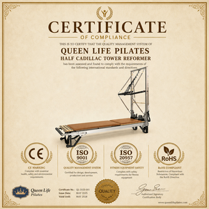 Queenlife Instructor Reformer Pilates Half Cadillac Trapeze Table Bed Aluminum Frame 8 German Spring Solen Pulley Adjustable Bar - Product Image 4
