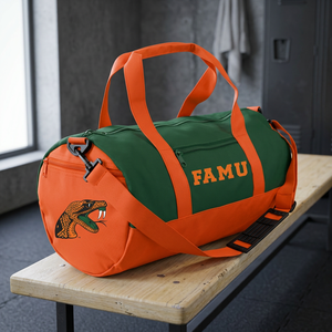 Bolsa Deportiva de Lona de Algodón Resistente y de Gran Capacidad de la Universidad Agrónoma y Mecánica de Florida (FAMU) con Forro de Poliéster - Product Image 3