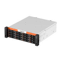 MAIWO 3U16 Bays Server Penyimpanan NAS Kontrol Tunggal dengan SAS/SATA HDD/SSD Network Port Enclosure NAS Docking