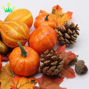 50 Uds. Juego de decoración de calabazas de otoño Mini calabaza Artificial hojas de otoño bellotas para el hogar centros de mesa de otoño mesas cosecha de Acción de Gracias - Product Image 5