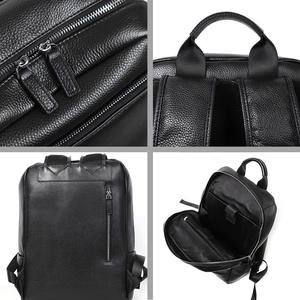 Sac à dos pour ordinateur portable Andong pour hommes, en cuir de vache véritable, sacs à dos de mode pour affaires, sacs à dos décontractés imperméables pour voyages et activités de plein air - Product Image 5