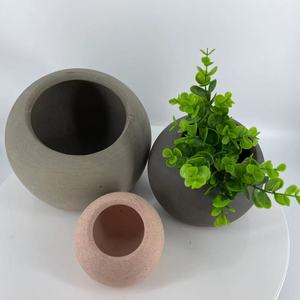 Vasi a Mezza Luna per Piante, Decorazione Casa, Vaso per Fiori <span class=keywords><strong>in</strong></span> <span class=keywords><strong>Cemento</strong></span> - Product Image 2