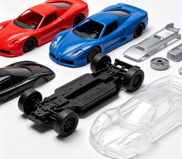 Custom High Toughness PP Toy Car Chassis Wheel Plastic Injection Molding Vehicle Accessories Parts