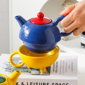 Service à thé en céramique mère-enfant, tasse à café transfrontalière, coffret cadeau haut de gamme, ensemble 1 tasse 1 théière en céramique - Product Image 5