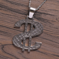 Grand collier pendentif dollar USD, accessoires hip-hop, accessoires rap, nouveau grand pendentif pièce de monnaie dollar