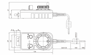手持式盒式便携式编码器1469数控MPG 100PPR AB a-b-电子手轮编码器4轴6轴手动脉冲发生器 - Product Image 2