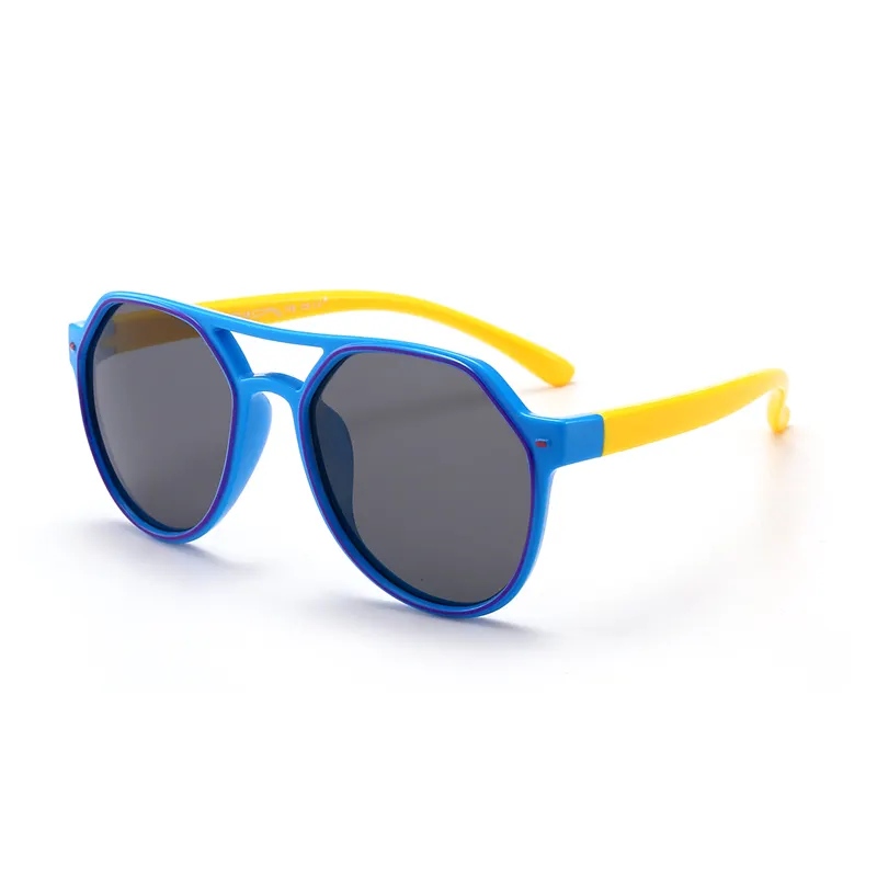 25256 Superhot Bambini Multicolore di Modo di Stile Pilota Occhiali Da Sole Polarizzati Lente UV400 occhiali da sole per bambini ragazzi e le ragazze