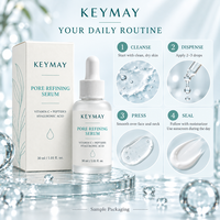 Sérum Visage Raffinant les Pores Vitamine C Peptide Acide Hyaluronique Beurre de Karité 30ml Hydratant Lissant Léger Marque Privée